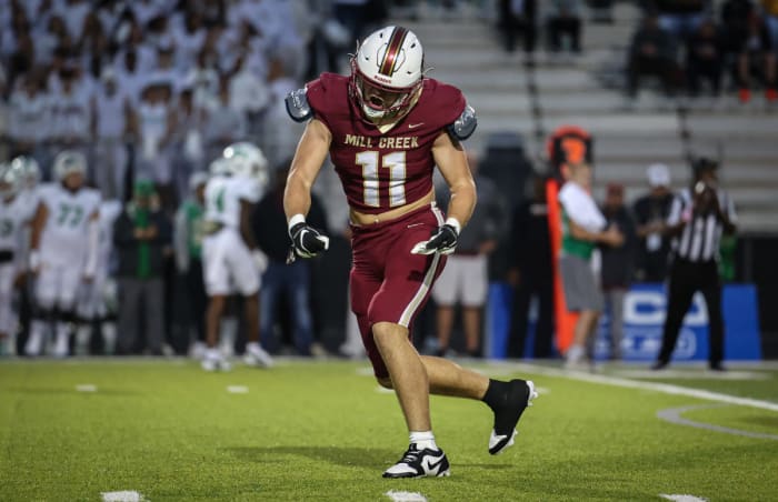 Mill Creek linebacker Luke Metz. 11/13/2023